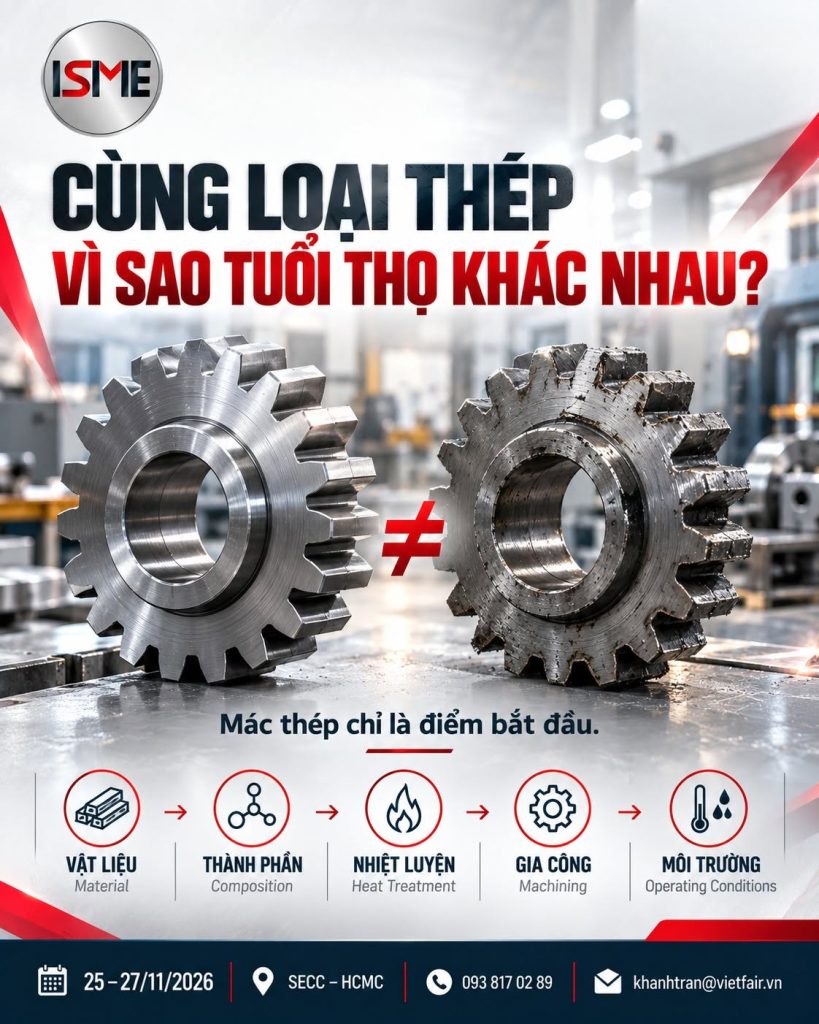 Vì Sao Hai Chi Tiết Cùng Loại Thép Nhưng Tuổi Thọ Lại Khác Nhau?